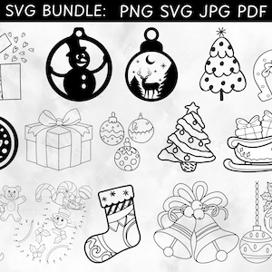 CHRISTMAS SVG Bundle, CHRISTMAS Clipart, Christmas Svg Files For Cricut, Christmas Svg Cut Files