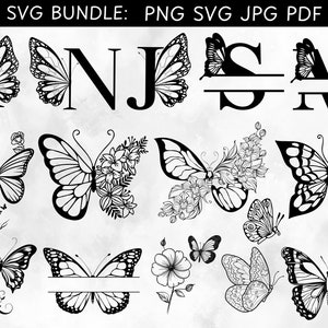 Butterfly Svg | Floral butterfly svg | Butterfly flower svg | Butterfly svg file | Floral butterfly svg | Cutting file Cricut Silhouette