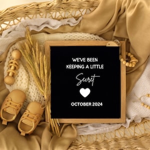 Digital Pregnancy Announcement for Social Media, Editable Letter Board Pregnancy Announcement, Gender Neutral Announcement, Instant Download