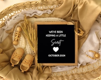 Editable Letter Board Pregnancy Announcement, Gender Neutral (Digital Download)