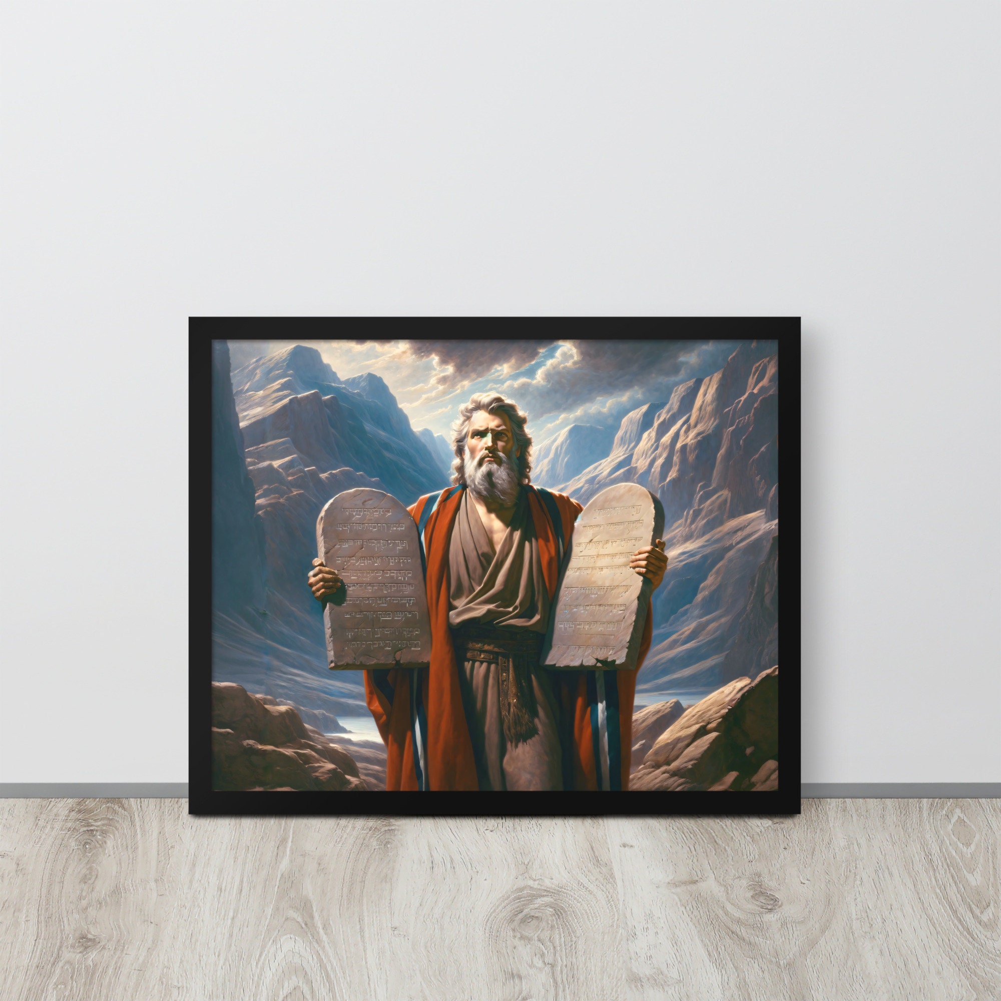 Moses and the Commandments Sinai Covenant Art Law of God - Etsy