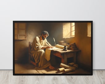 Apostle Paul's Epistles | Biblical Scribe Artwork | Spiritual Study | Paul the Apostle