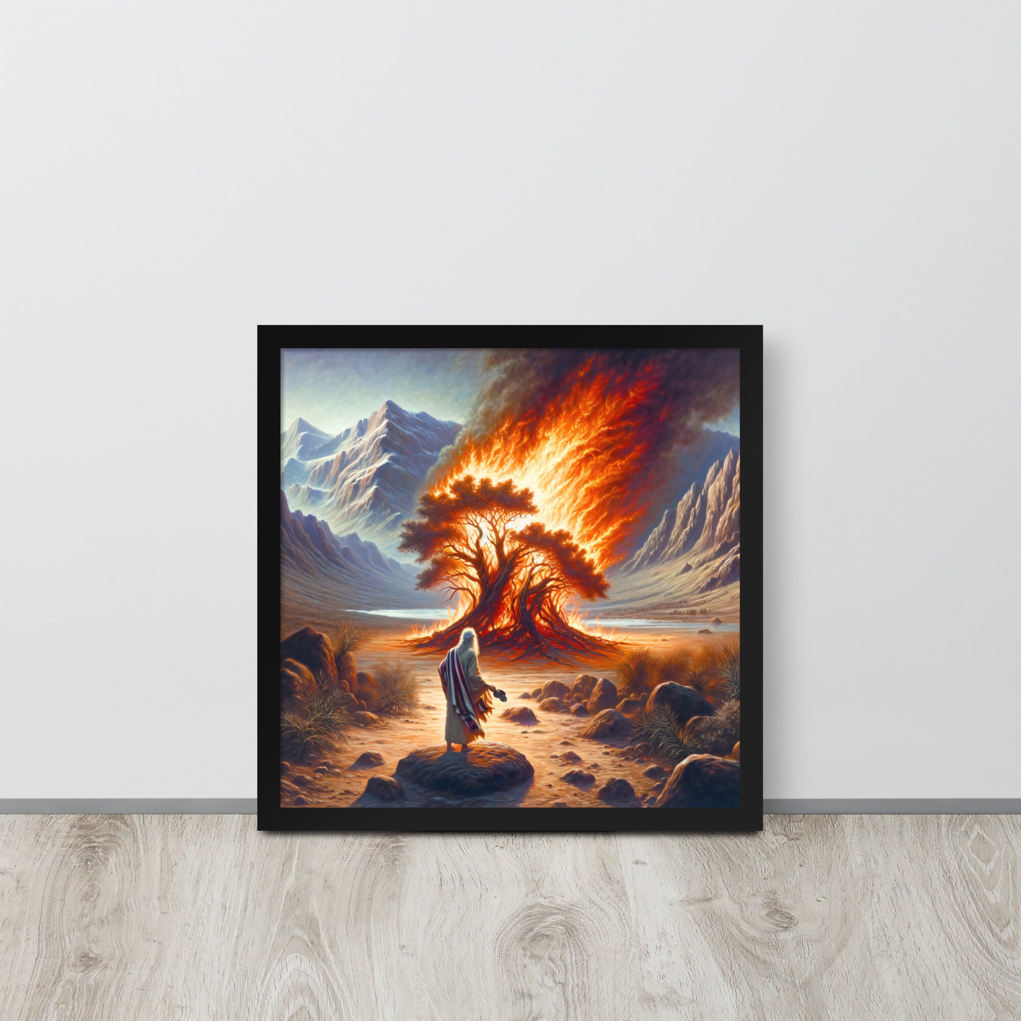Burning Bush Encounter | Moses Divine Revelation | Exodus Art - Etsy
