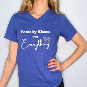 Pomsky Kisses Fix Everything Short Sleeve T Shirt