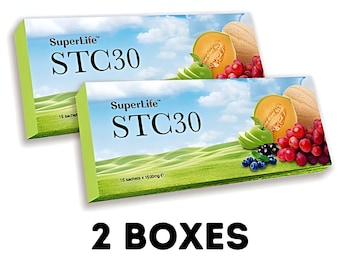 2 boîtes (30 sachets) de supplément Superlife STC30, activateur de cellules souches, vitamines pour hommes et femmes, épuisées.