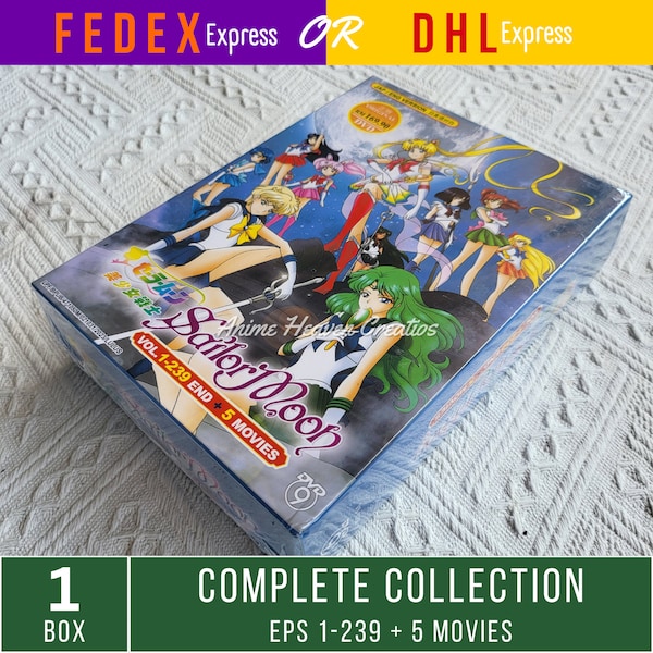 Complete Sailor Moon Series Box Set Anime DVD, Episodes 1 to 239 and 5 Movies