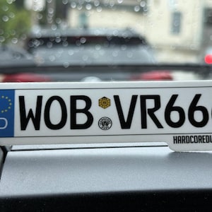 VeeDub VR666 Wolfsburg Registration Plate Sticker Decal