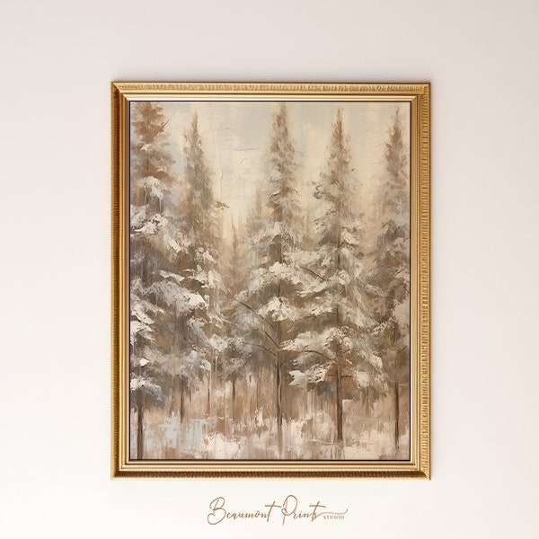 Whispering Pines Digital Print - Sepia-Toned Forest Landscape Art | Instant Download | Beaumont Prints Collection No. 1-006