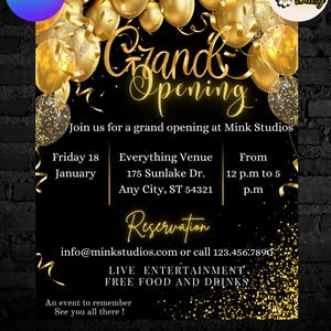 Grand Opening Flyer, DIY Celebration Flyer, Event Party Flyer, Launch Flyer, Instagram Flyer,  Hair/Beauty/Nails Flyer, Canva Template,