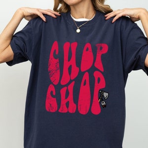 Atlanta Baseball Shirt, Chop Chop Shirt, Women&#39;s Atlanta Tshirt, Retro Chop On Shirt, Softstyle Baseball Tshirt, Gift for Atlanta Fan