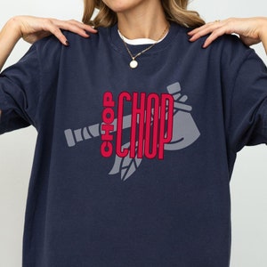 Atlanta Baseball Shirt, Chop Chop Shirt, Women&#39;s Atlanta Tshirt, Retro Chop On Shirt, Softstyle Baseball Tshirt, Gift for Atlanta Fan