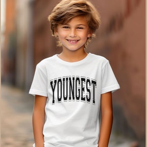 Kids Youngest Sibling Shirt, Youngest Daughter, Youngest Son, Silbing Shirts, Matching Family Shirts, Expecting Mom,Family Aesthetic
