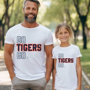 Kids Detroit Baseball Shirt, Tigers Game Day, Family Baseball Shirts, Matching Tigers Shirts, Dad & Son Shirts, Tigers Shirt for Kids