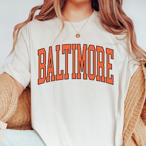 Baltimore Baseball Shirt, O&#39;s Baseball College Font, Baltimore Varsity Font Tshirt, O&#39;s Game Day, Women&#39;s O&#39;s Shirt, O&#39;s Aesthetic