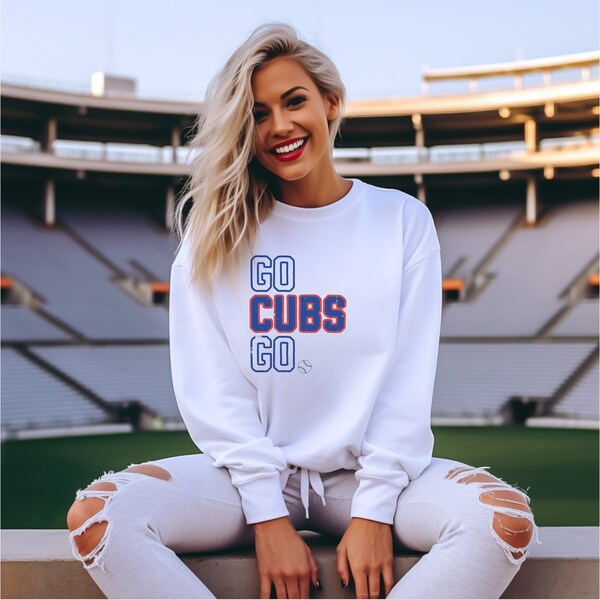 Chicago Baseball Sweatshirt | Vintage Distressed Sports Crewneck