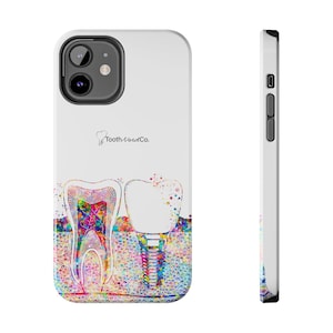 Tooth Nerd Dental Anatomy Tough Phone Cases for Dentist Gift, Dental Assistant, Dental Hygienist