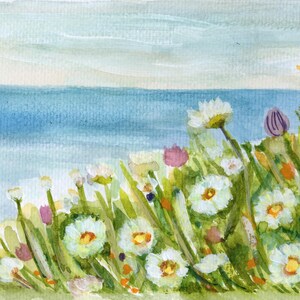 Carte de voeux aquarelle oeuvres d'art originales fleurs peintes à la main