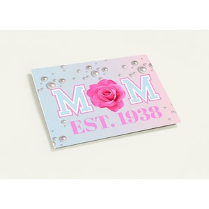 Paquete personalizado de 10 tarjetas de felicitación, rosa y azul, tarjeta de felicitación personalizada, regalo de hermandad, tarjeta de agradecimiento, Jack y Jill, madre