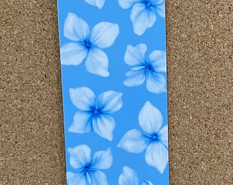 Baby Blue Blossoms Bookmark,  Floral Bookmark