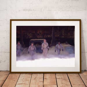 Ghostbusters art prints, 1984 , frozen empire, bill Murray , Ecto-1 , Ghost Busters art , gozer