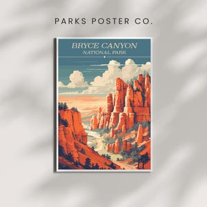 Bryce Canyon National Park Vintage Travel Poster, Print at home | Wall Art | PRINTABLE Wall Art | Digital Print | Instant Art