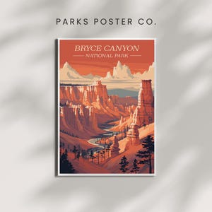 Bryce Canyon National Park Vintage Travel Poster, Print at home | Wall Art | PRINTABLE Wall Art | Digital Print | Instant Art