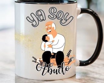 New grandpa Abuelo Personalized mug taza tea coffee cup, Fathers day gift for grandpa to be, Son daughter to father gift idea, In Law gift,