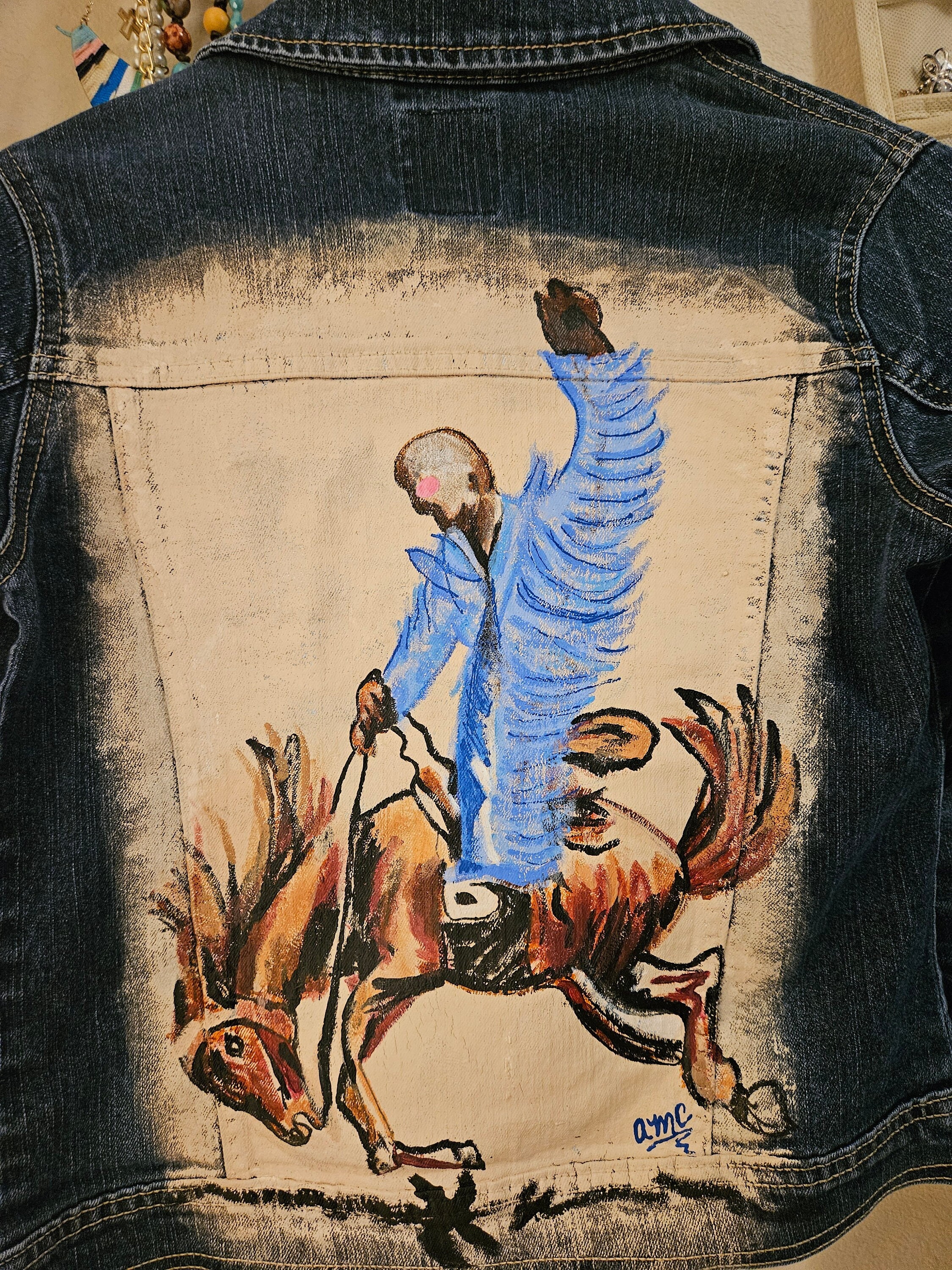 Jordache Blue Jeans Look Butts Couple Saddle Horse Logo Vintage