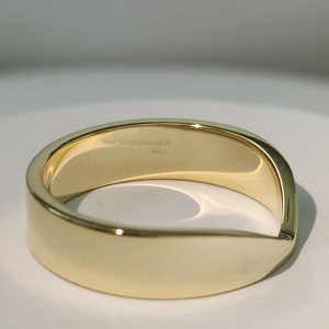 V Shape Cigar band Ring, 14K Gold Ring Enhancer For Engagement Ring, Anniversary Gifts, Vintage Ring for Women