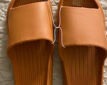 Pantofole da donna con suola morbida per interni, esterni e spiaggia * Arancione