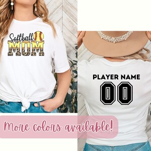 Custom Softball Mom Tee | Personalize with Your Players Name!