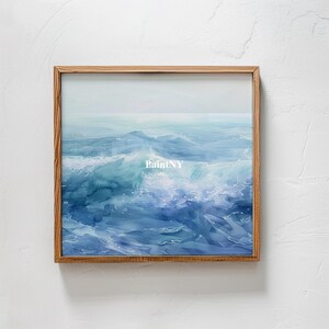 Printable Water Colored Waters Landscape Painting, Oceanic Wall Art, Beach Summer Wall Decor, Moody Adventure, Art Print Tone Downloadable
