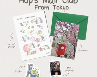 July Snail Mail, Print Mail Club, Monthly Subscription, Junk Journal from Japan