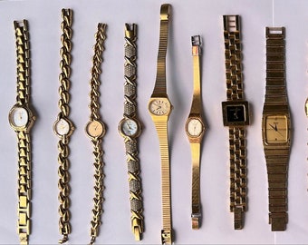 Vintage Gold Uhren, Gold Uhren, Damenuhren