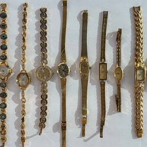 montres en or vintage, montres en or, montres pour femmes image 1