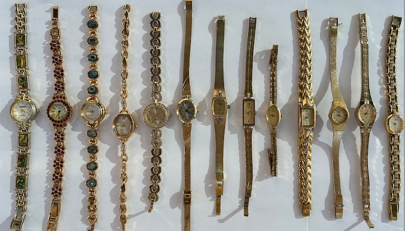 Vintage Gold Uhren, Gold Uhren, Damenuhren Bild 1