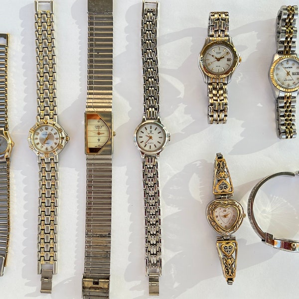 Vintage Silver and Gold Watches, Two-toned Watches, Women's Watches, Gold Watch, Silver Watch, Mixed Watches