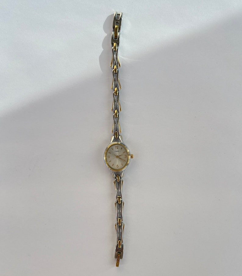 montres vintage en argent et or, montres bicolores, montres pour femmes image 2