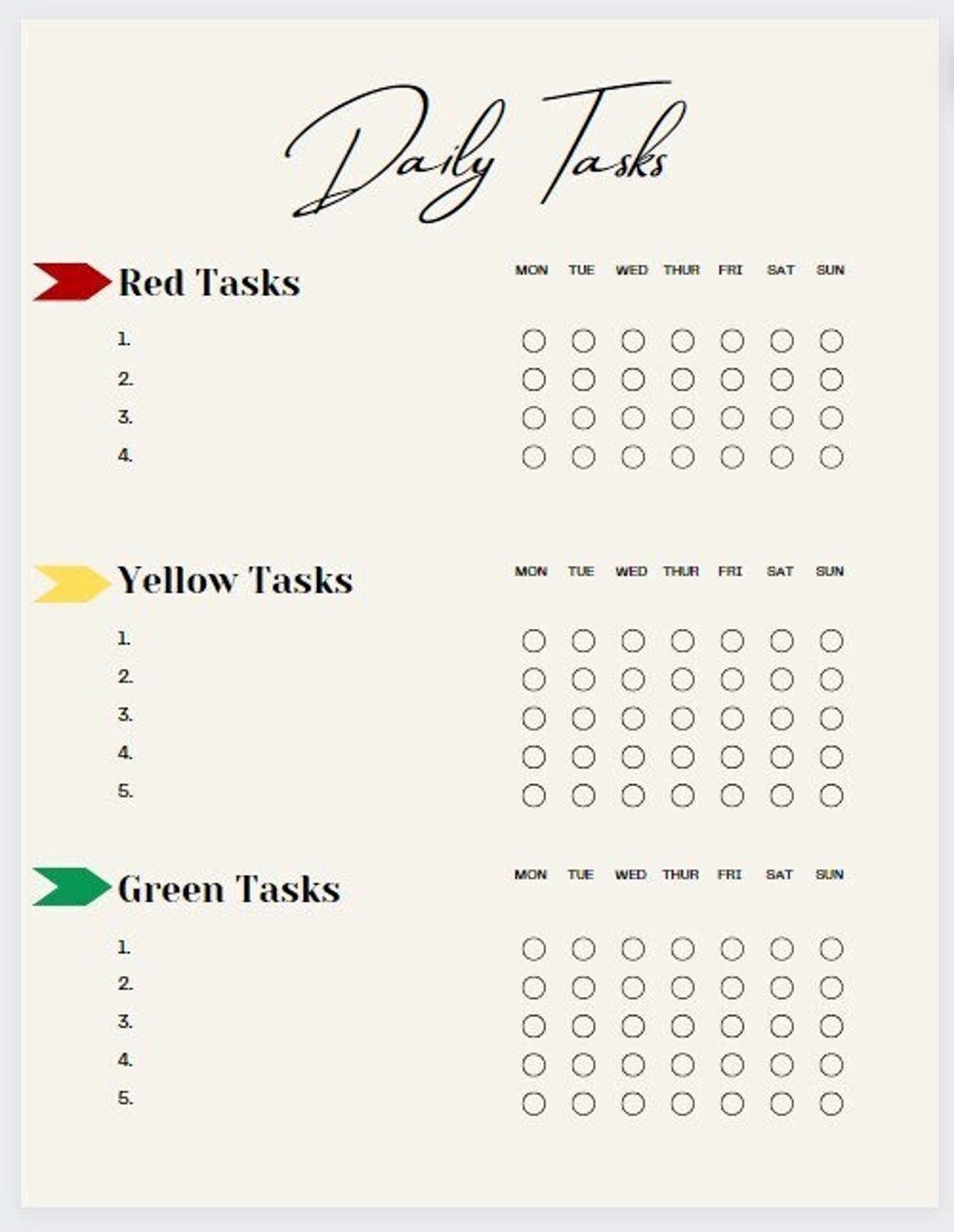Daily Task Manager - Etsy