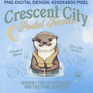 Crescent City Postal Service Png Direct Downloaden, Starborn Shirt Ontwerp, Crescent City Fan Merch, Boekachtig Cadeau, SJM Merch, Bryce Quinlan Png
