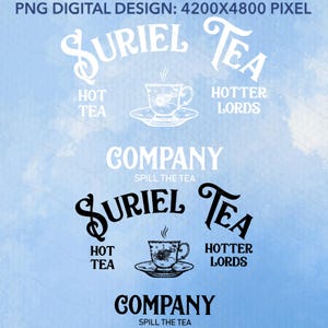 Suriel Tea Co Comfort PNG, A Court Of Thorns And Roses Mug cup Digital download Bookish Comfort Color Gift Suriel Tea Tshirt Instant File