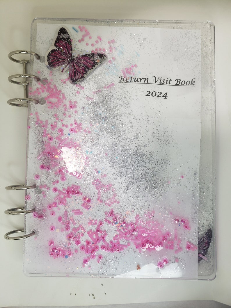 2024 Luxury Resin Handcrafted Return Visit Notebook with Multipurpose Envelope and Pen image 3