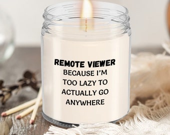 Gift for remote viewer, gift for introvert, sustainable gift, vanilla candle