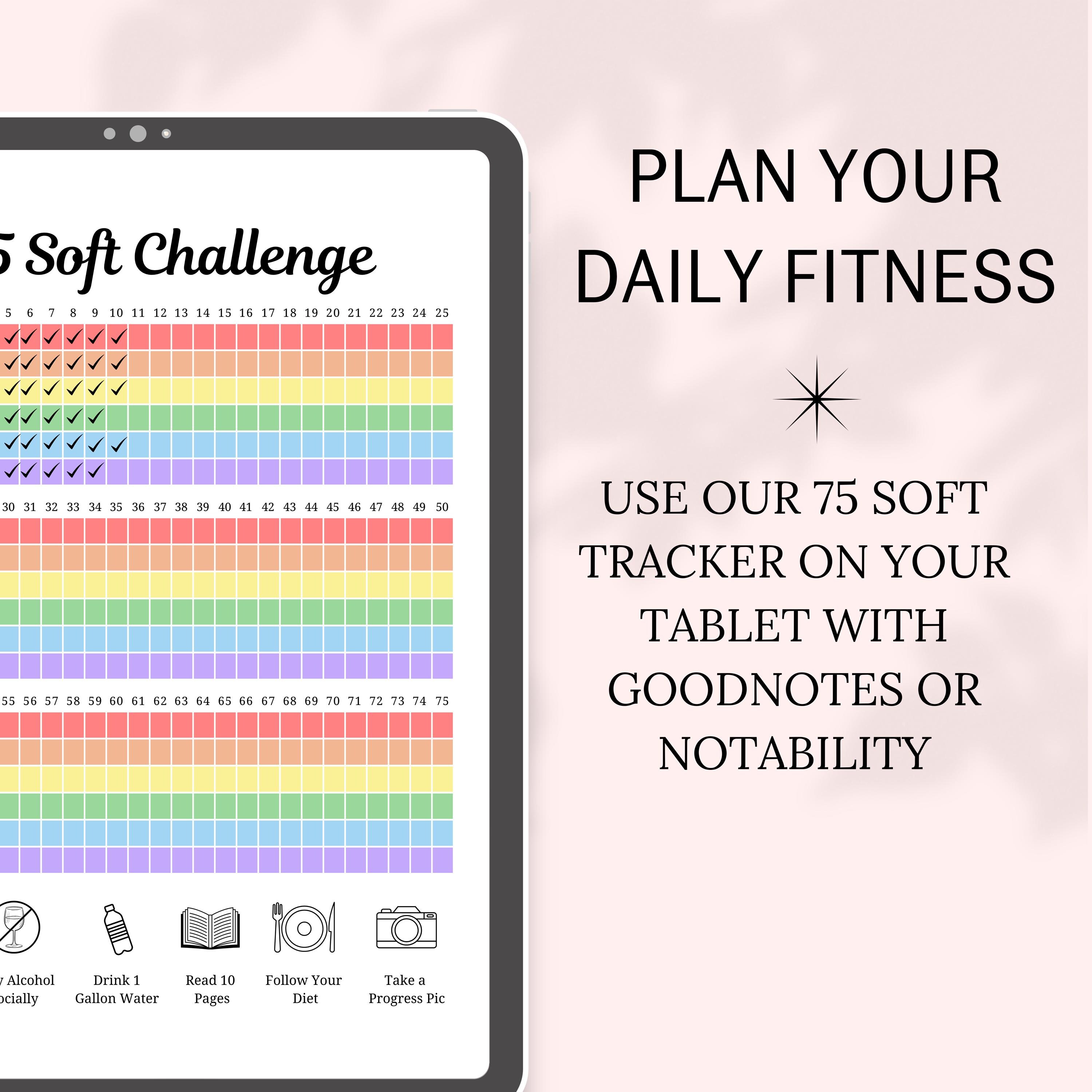 70 Soft Tracker 75 Soft Challenge EDITABLE Tracker, 75 Soft Challenge Printable, 75 ...