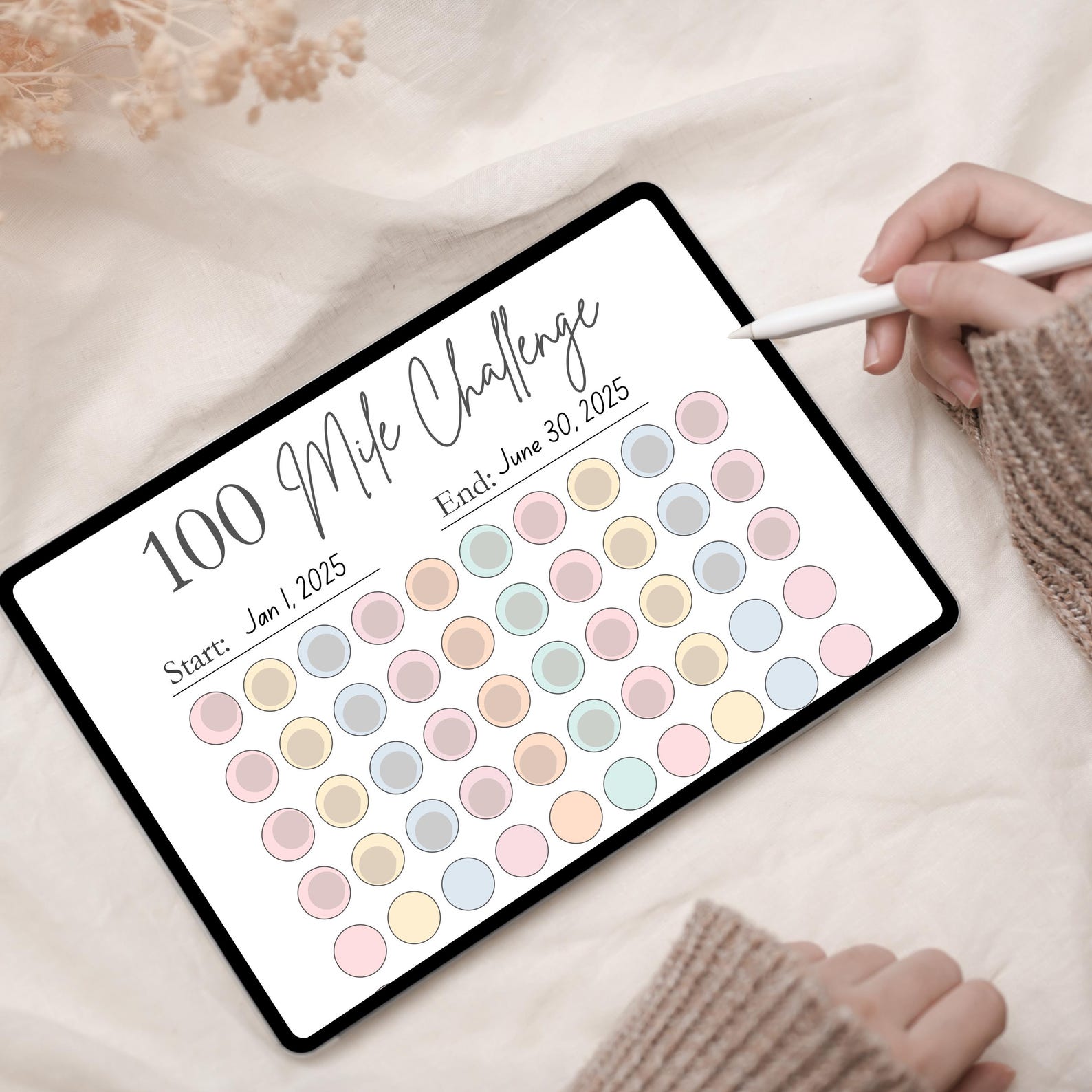 100 Mile Tracker Printable, 100 Mile Challenge, Running Journal, Step ...