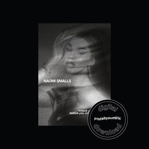 Cartel de lápiz labial de Naomi Smalls, descarga digital, arte de pared imprimible Drag Queen