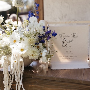 Linen Blend Bar Signage