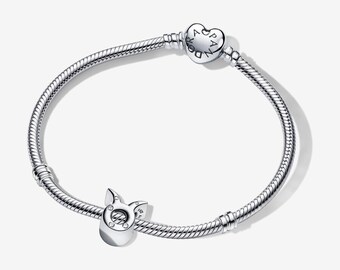 Conjunto de pulseras con dijes del zodíaco Tauro, pulsera de cadena de serpiente con cierre de corazón, pulsera Pandora, pulsera minimalista de plata de ley S925