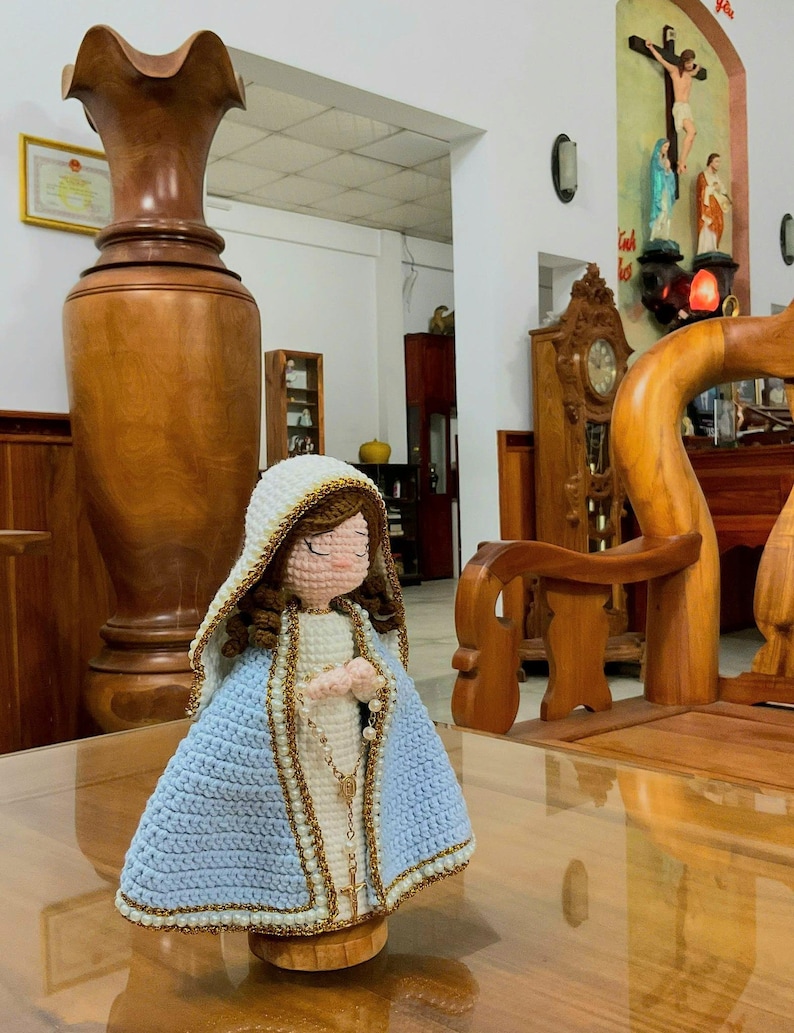 Catholic Rochet Handmade Catholic Crochet Statues, Virgin Mary, Jesus, Saint Cecilia ...