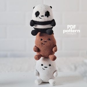 Osos Escandalosos patrón de crochet, descarga digital